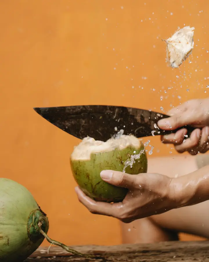 Coconut and mango knife