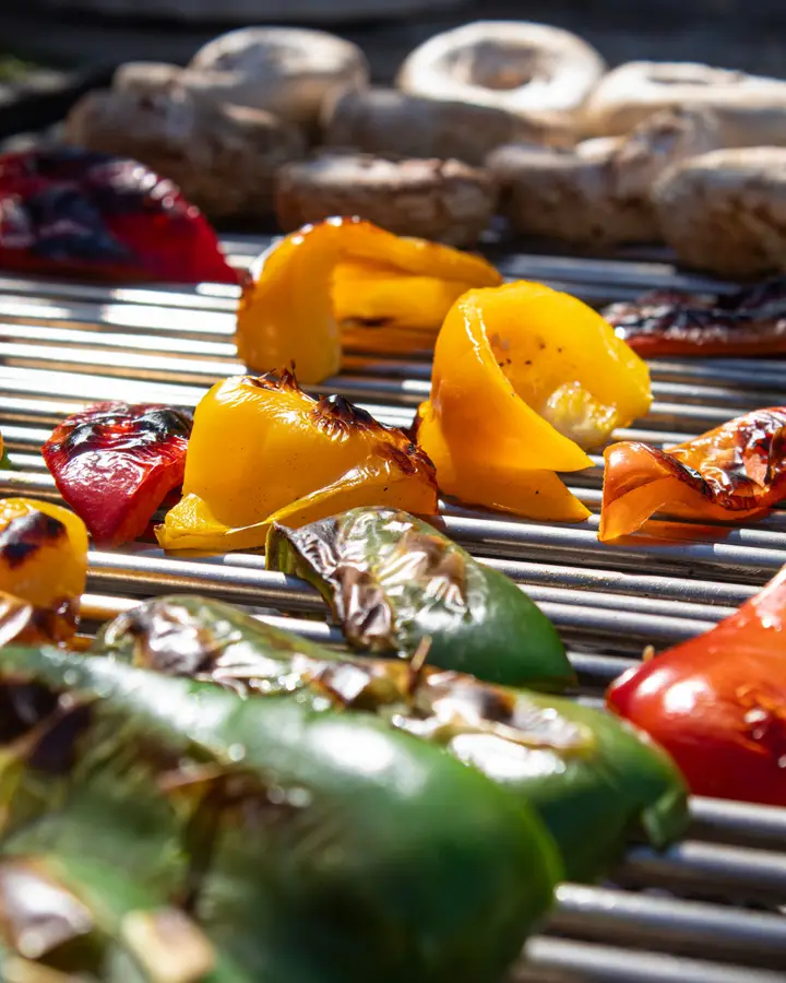 Coal-roasted peppers
