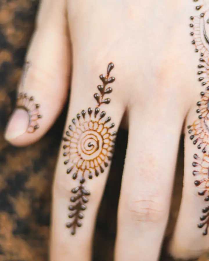 Finger and minimal mehendi