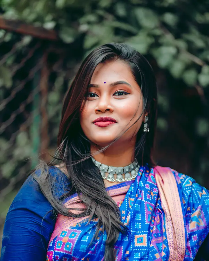 Indigo dabu saree