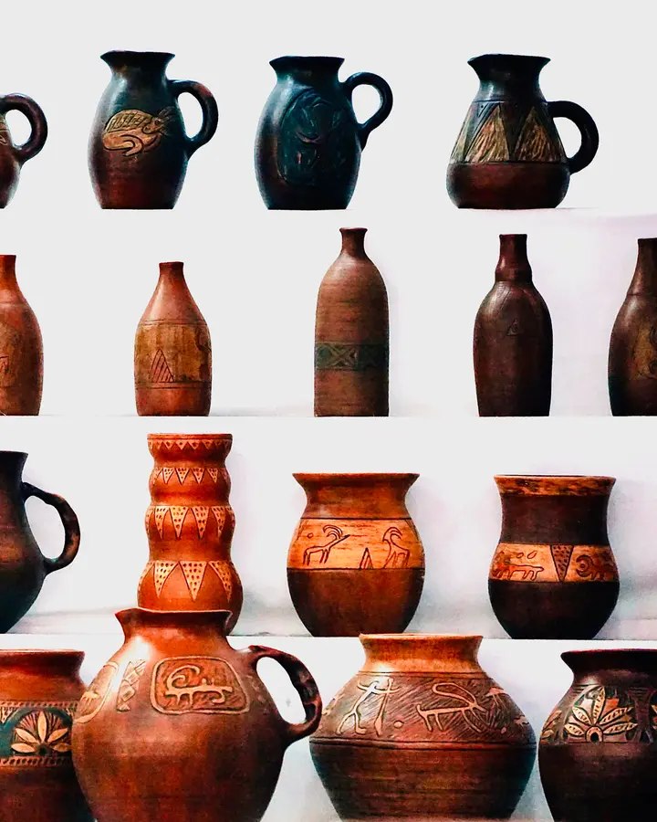 Terracotta vase set