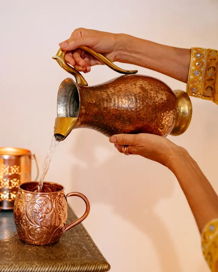 Copper tumbler pair