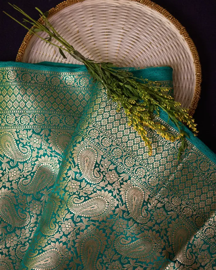 Emerald peacock silk