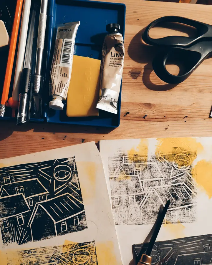Puducherry street map etching