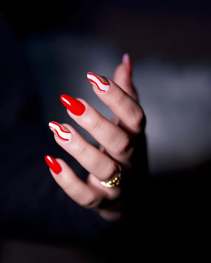 Hand-painted nail art
