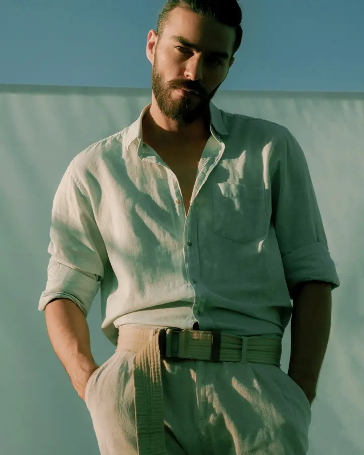 Sage linen shirt