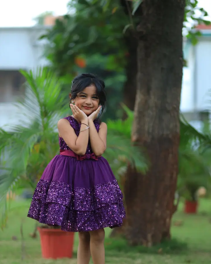 Purple party frock