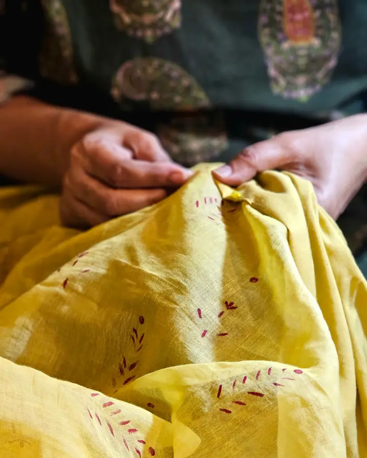Mustard phulkari dupatta