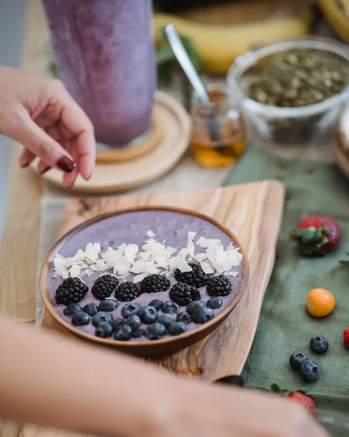 Berry and banana bowl